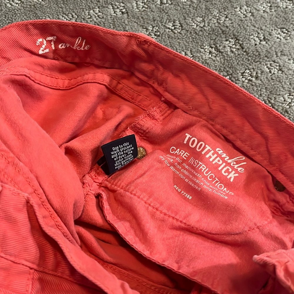 Pink/coral JCrew ankle pants